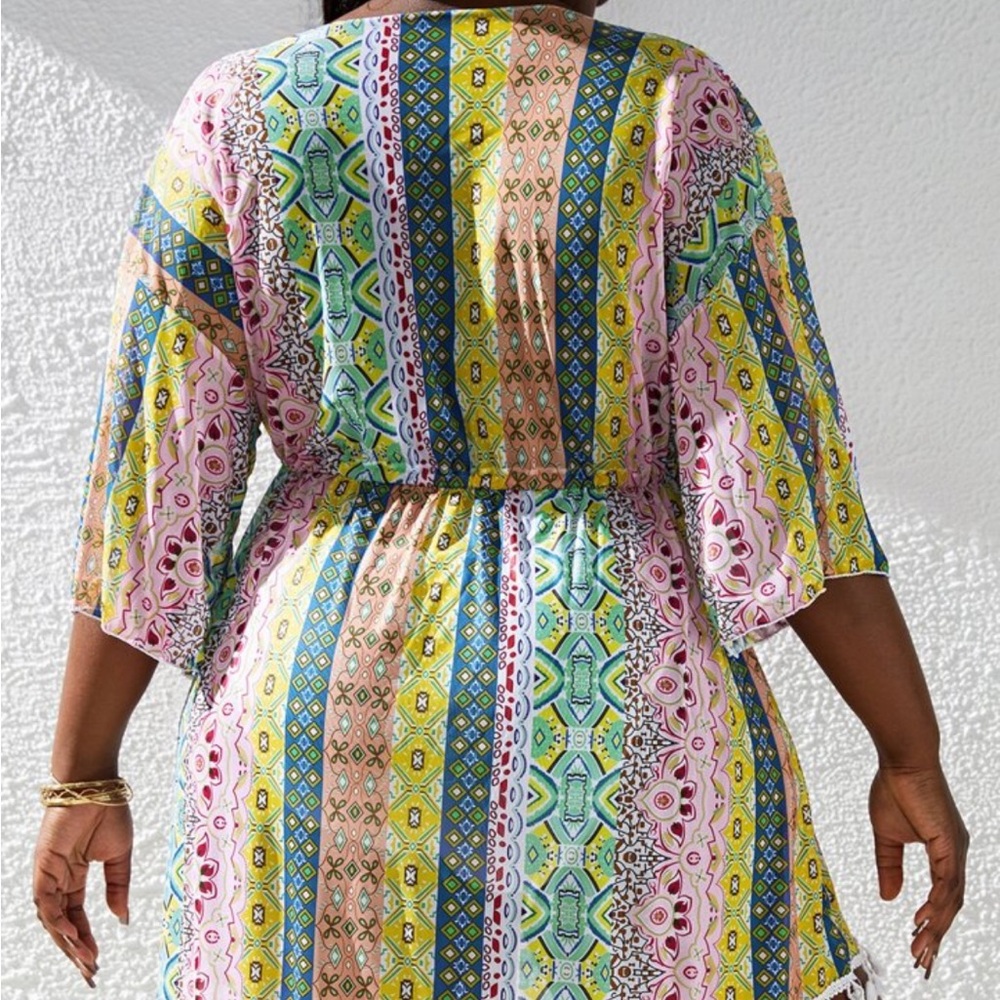 Beach/Pool Coverup - Multicolor Print - Picture 3 of 15